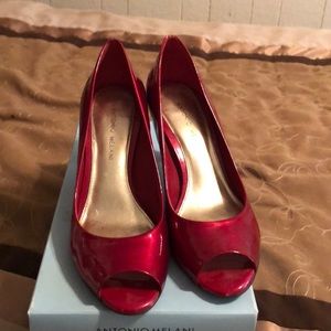 Shiny red Antonio Melani shoes